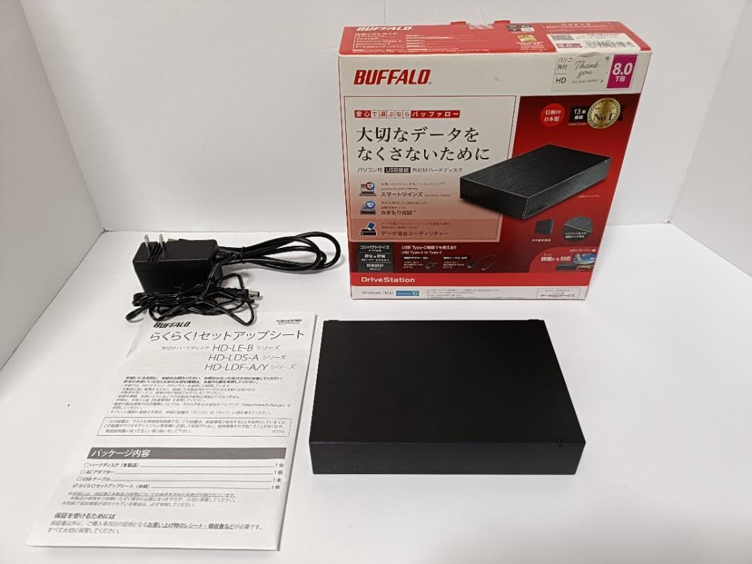 Amazon.co.jp: BUFFALO 外付けハードディスク8TB HD-LE8U3-BB  