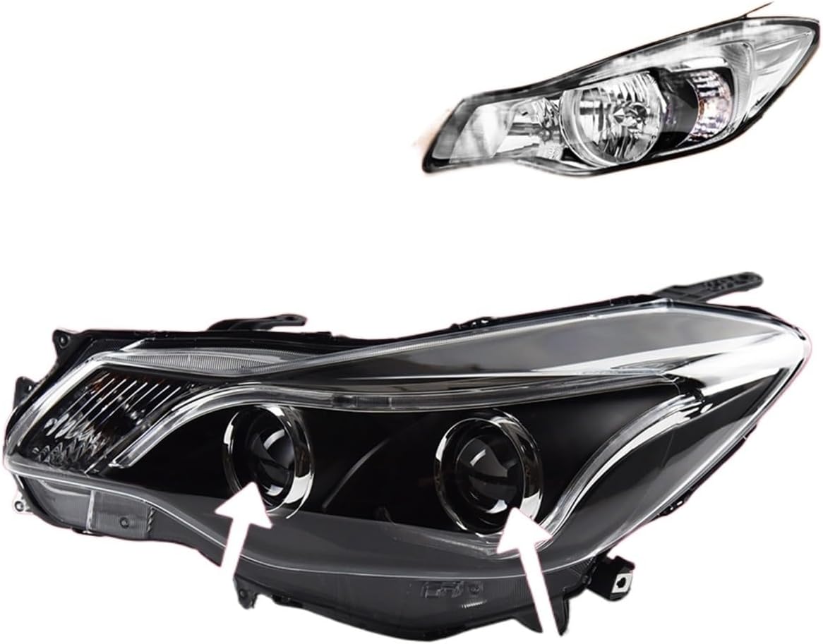 2 PCS Auto Car Head Light Parts Compatible With Subaru XV 2011-2017 LED Lamps Headlight Replacement DRL Dual Projector Facelift(No bulb)