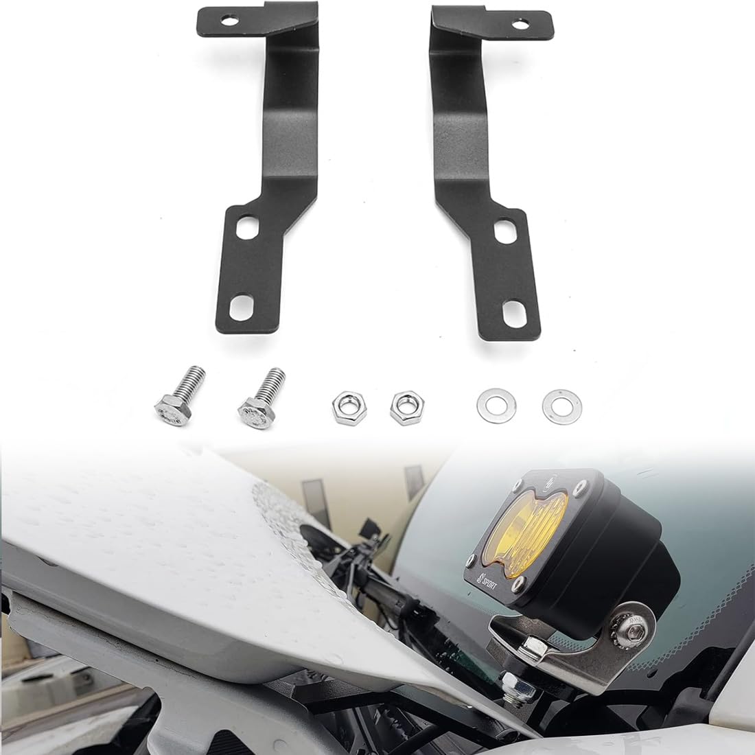 Lower A-Pillar Mounting Brackets For Auxiliary Off-Road LED Lights - A-Pillar Light Mount And