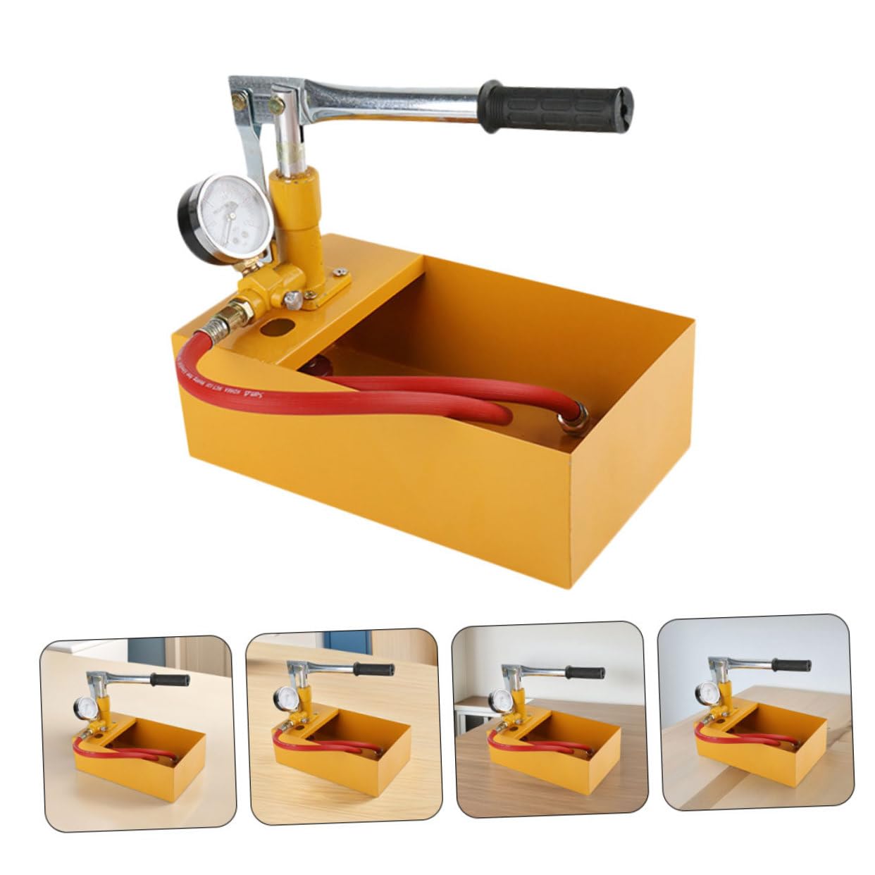 Zerodeko Bomba de Prueba de Presión Manual para Tuberías y Válvulas, Aleación de Aluminio, Control Estable de Presión, Portátil Manómetro, Peso 40 Kg Color Aleatorio