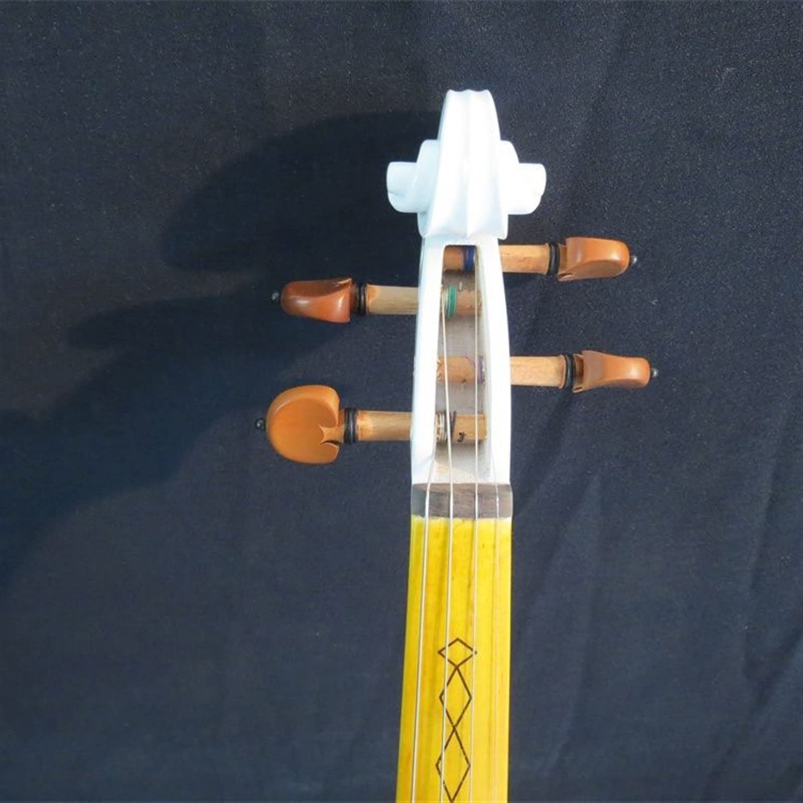 Strumento Musicale per Violino Elettrico 4/4 in Legno Massello Bianco A 4 Corde con Parte in Giuggiola E Tastiera in Acero Violini per Studenti
