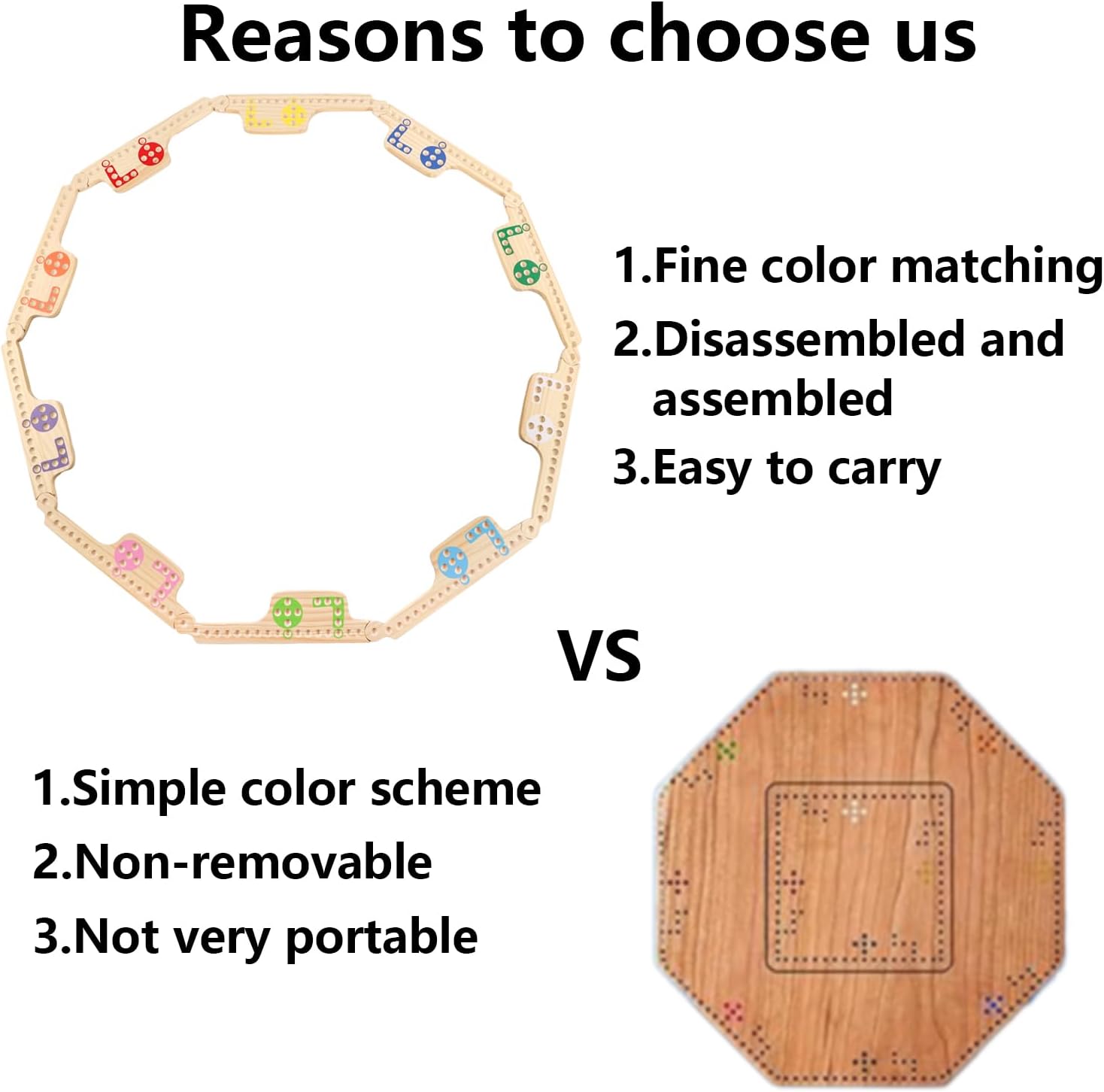 Upgraded Version 10 Player Interlocking Pegs and Jokers Board Game Wood,Multiplayer Portable Marbles and Jokers Game with Cards for Adults Travel Party Game
