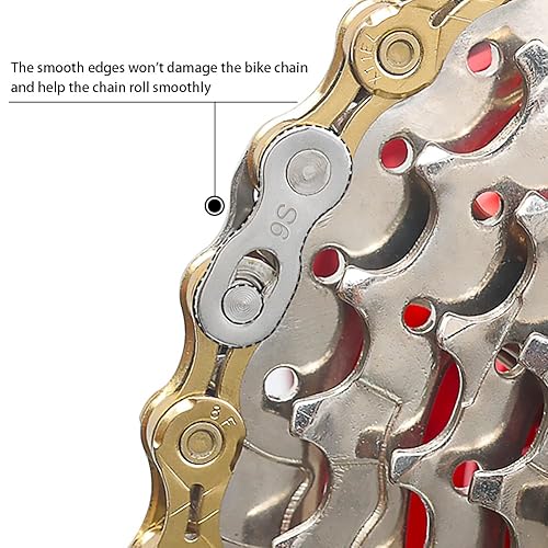 Miniatura 4 de Kigauru 10 pares de eslabones de cadena de 9 velocidades para bicicleta conector universal de cadena de bicicleta hebilla mágica ligera eslabones