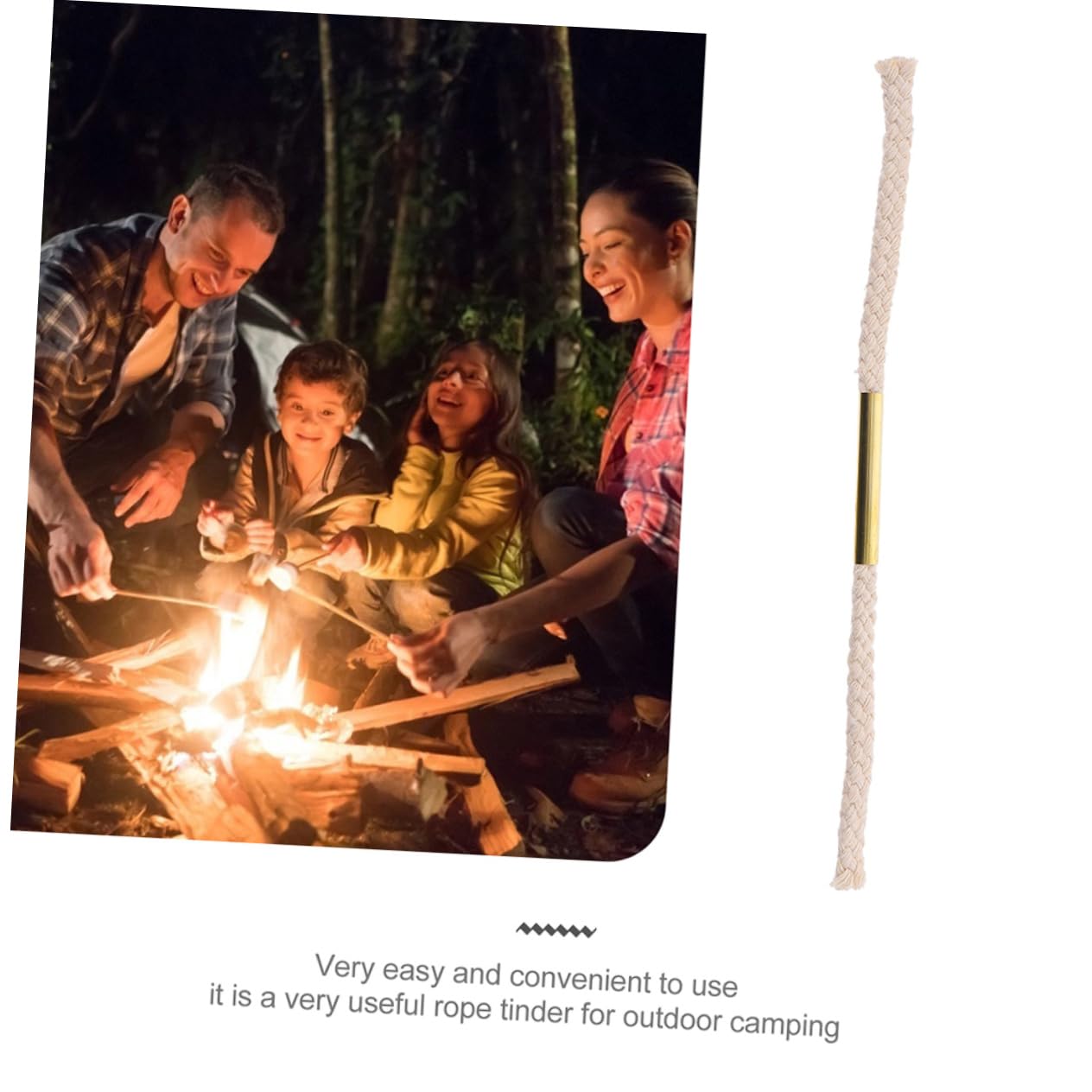 Parliky 2 Pack Survival Wick Cord Fire Starter Wick Deflector Survival Wick Lighter Camping Wick Ropes