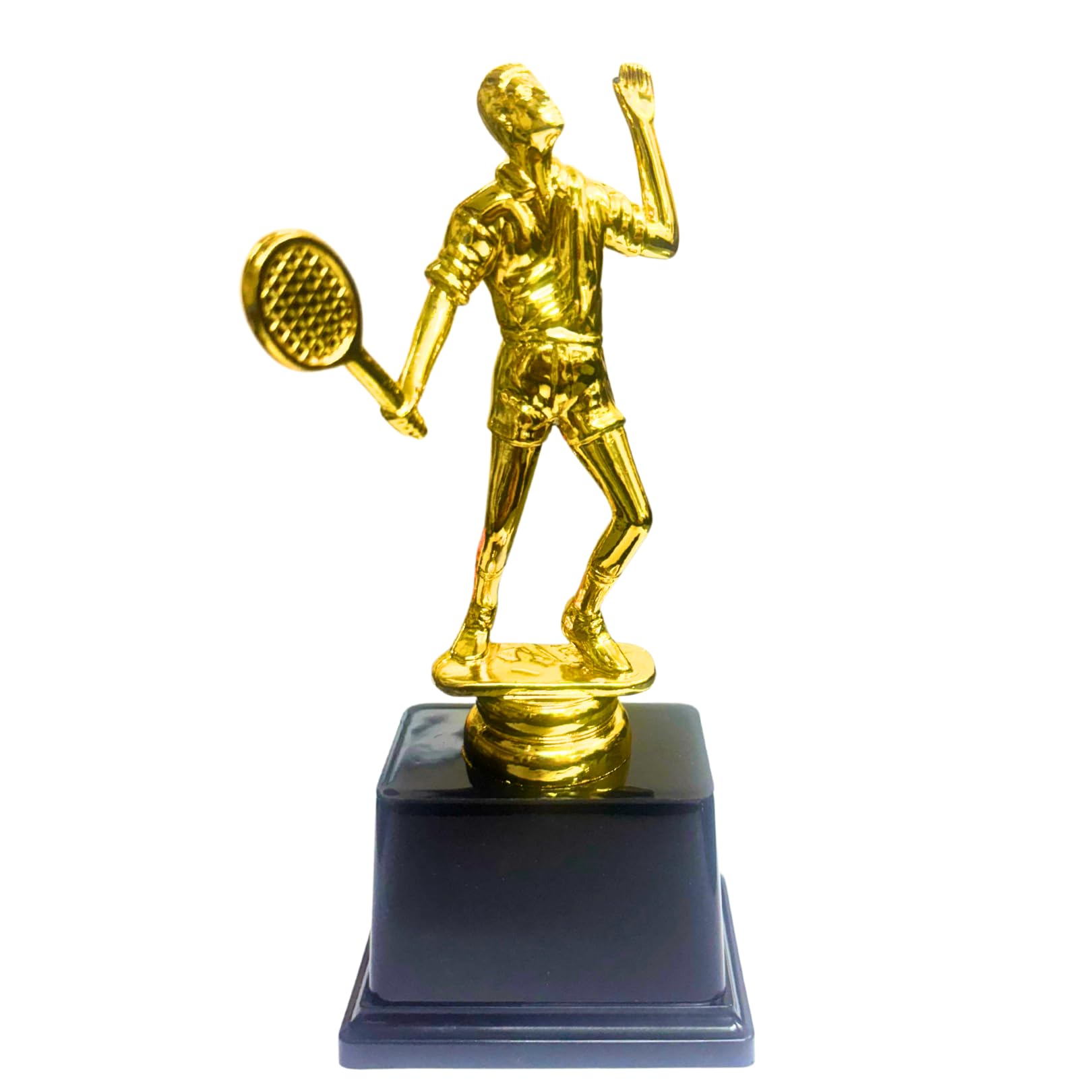 Premium Table Tennis/Badminton Award Trophy with Gold Figure, Sports Award with Black Base, Logo Printing, Writings & Customisation Available-image-30
