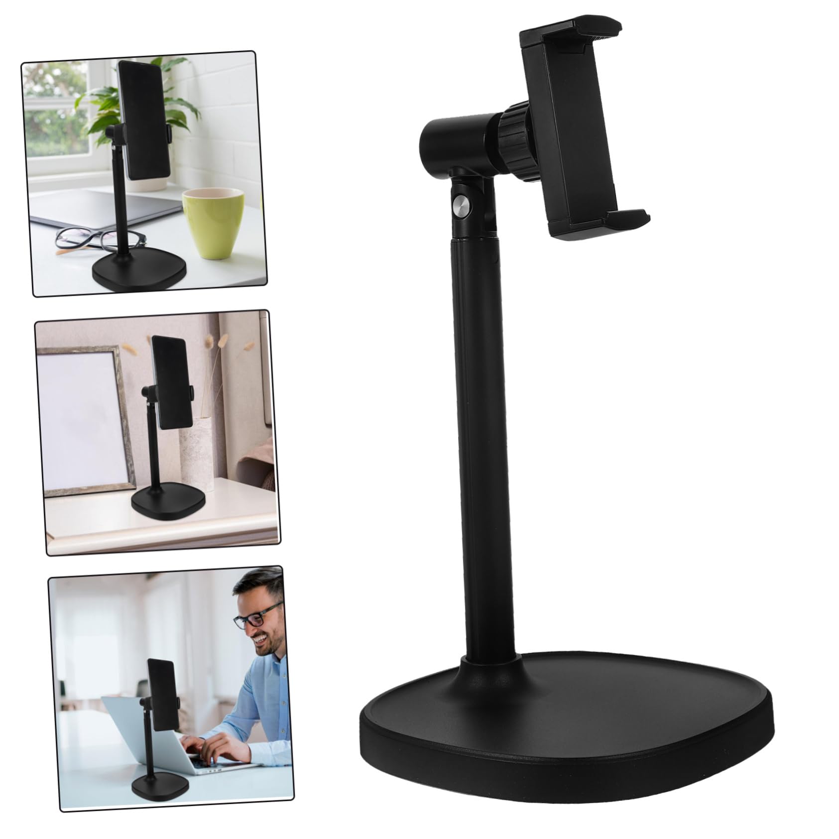UKCOCO Supporto Telefonico Regolabile Per Scrivania Supporto Portatile Per Cellulare e Tablet Design Compatto e Stabile Per Visione Libere e Utilizzo Quotidiano
