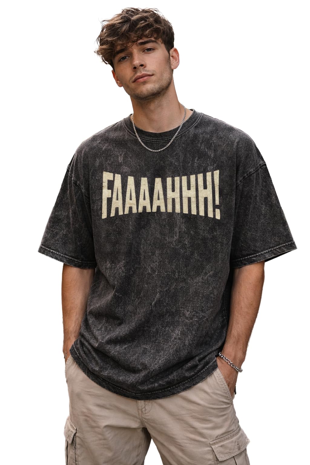boffi ... 100% Cotton Oversized T-Shirt Unisex Drop Shoulder Dye Washed Street Look Black Pack of 1-picture-52