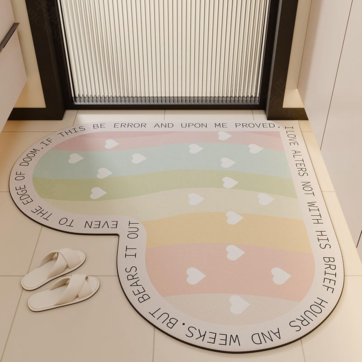 Tapis Décoratif antidéparant | Tapis de Sol Décoratif et Doux en Terre de diatomée | Séchage Rapide | Anti Odeur | Fort Pouvoir Absorbant |(D,100x100cm)