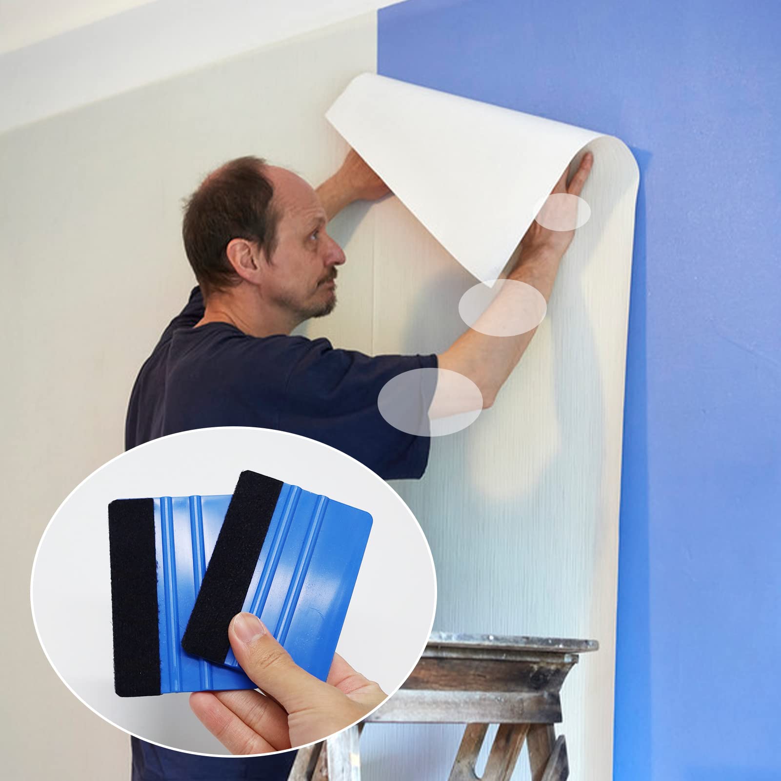 Spatola Con Feltro Per Wrapping Auto - 2 Pezzi Per Pellicole Adesive E Decalcomanie - Foto 10