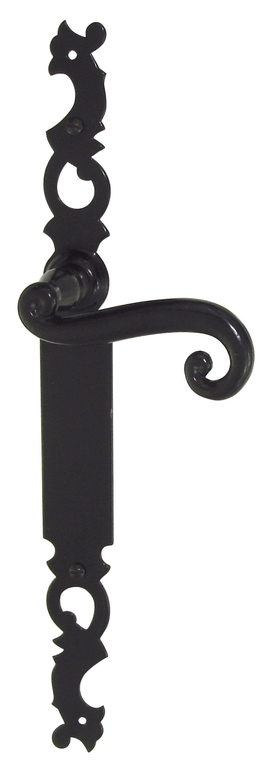 Poignée de porte en fer noir DT 2000 761910, quincaillerie d'art avec motif coq