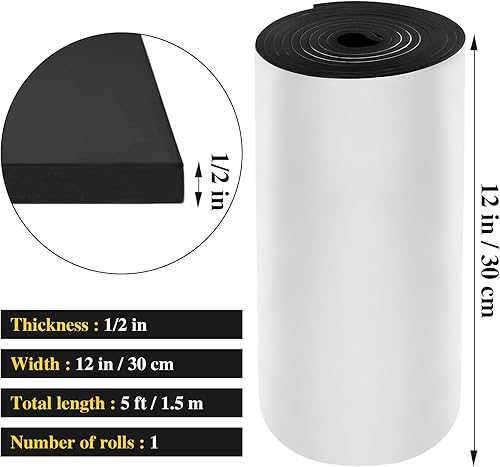 Miniatura 2 de Rollo de espuma adhesiva, rollo de espuma de esponja de neopreno, aislamiento de celdas cerradas, lámina de espuma de celda cerrada, acolchado de