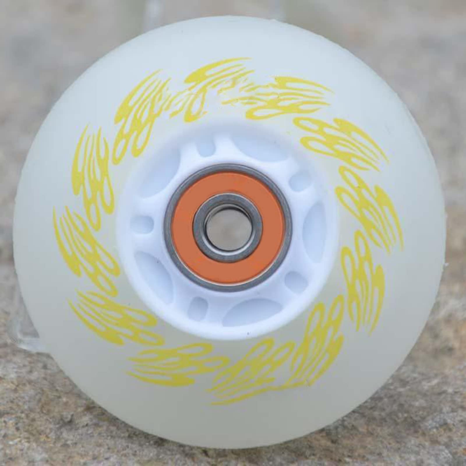 Genérico Ruedas de Repuesto para Patines en Línea Exterior Interior Luces Led Intermitentes de Repuesto de 85 A, 72 mm, 76 mm Y 80 mm, con Rodamientos (Paquete de 8)