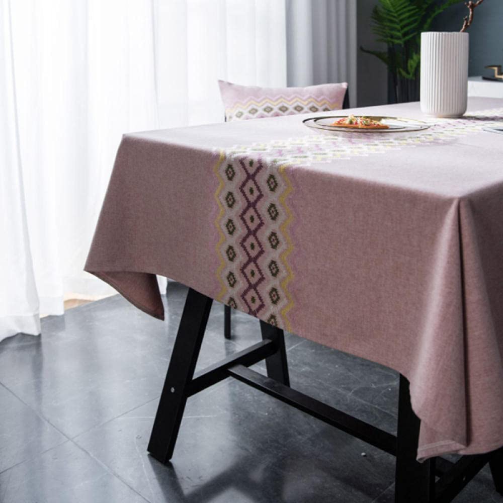 Anti Tache Nappe Lavable Rectangulaire Doux Épais de Qualité Supérieure Longue Durée Gris 135 × 100cm