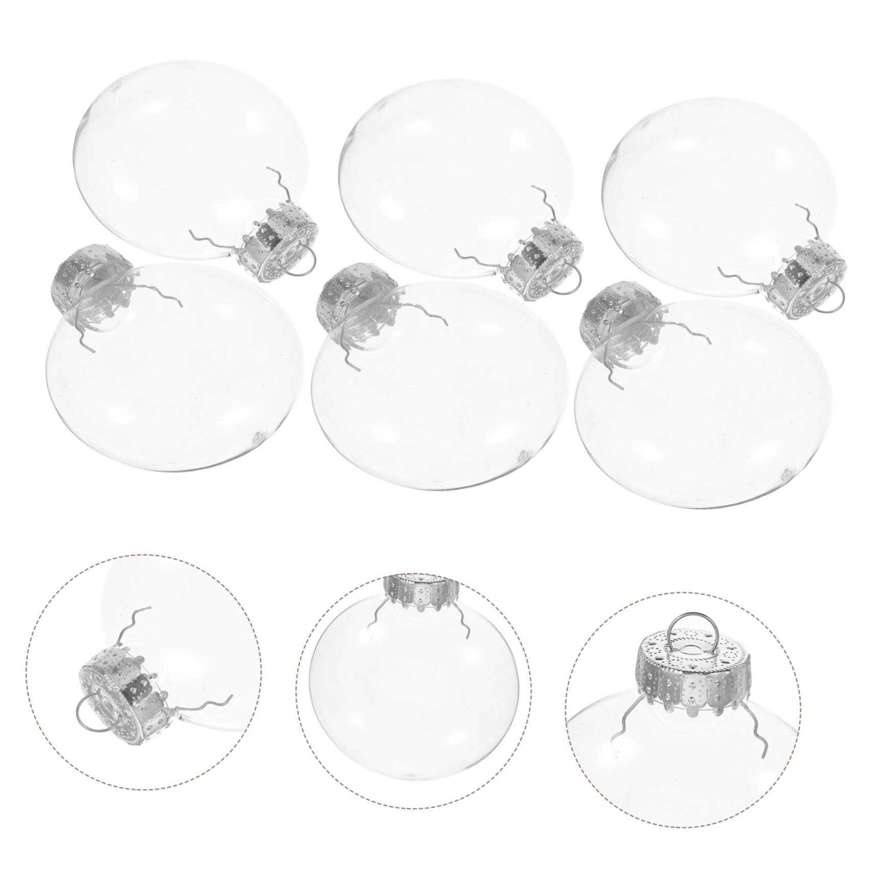 20 Piezas Bolas Navideñas Transparentes para Colgar de Adornos de Bolas para Árbol de Navidad Vacías de Decoración Colgante para Fiestas Navideñas
