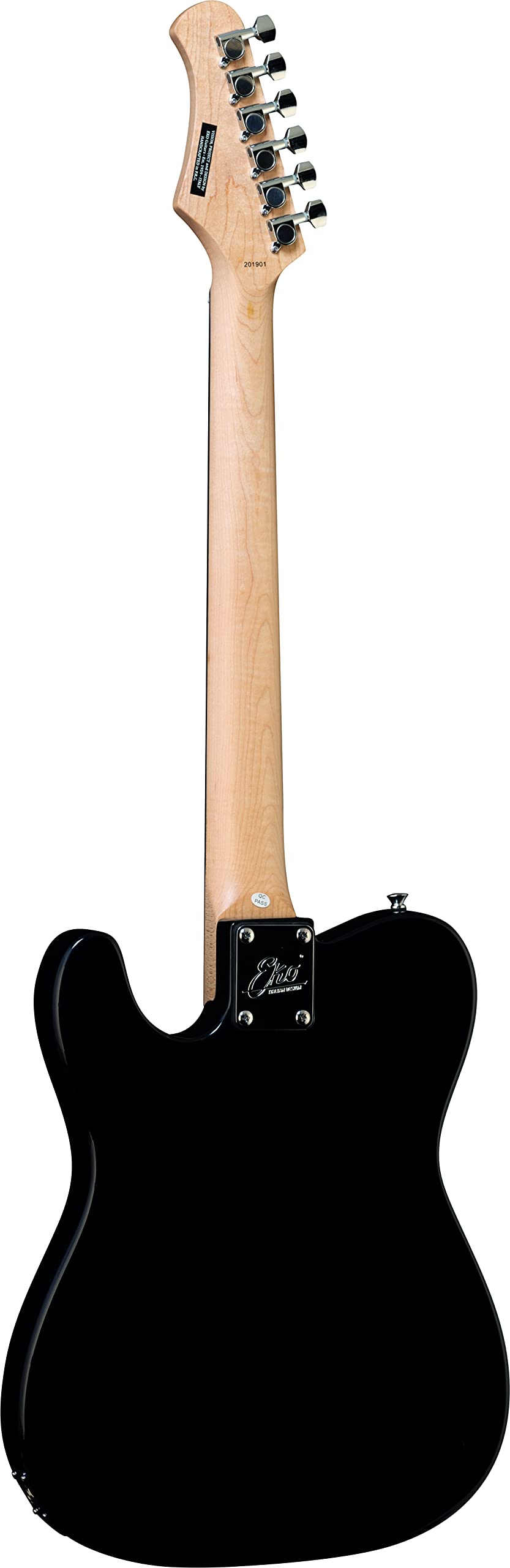 Eko VT-380 BLACK, Chitarra Elettrica Forma TELE, Colore Nero e Bianco