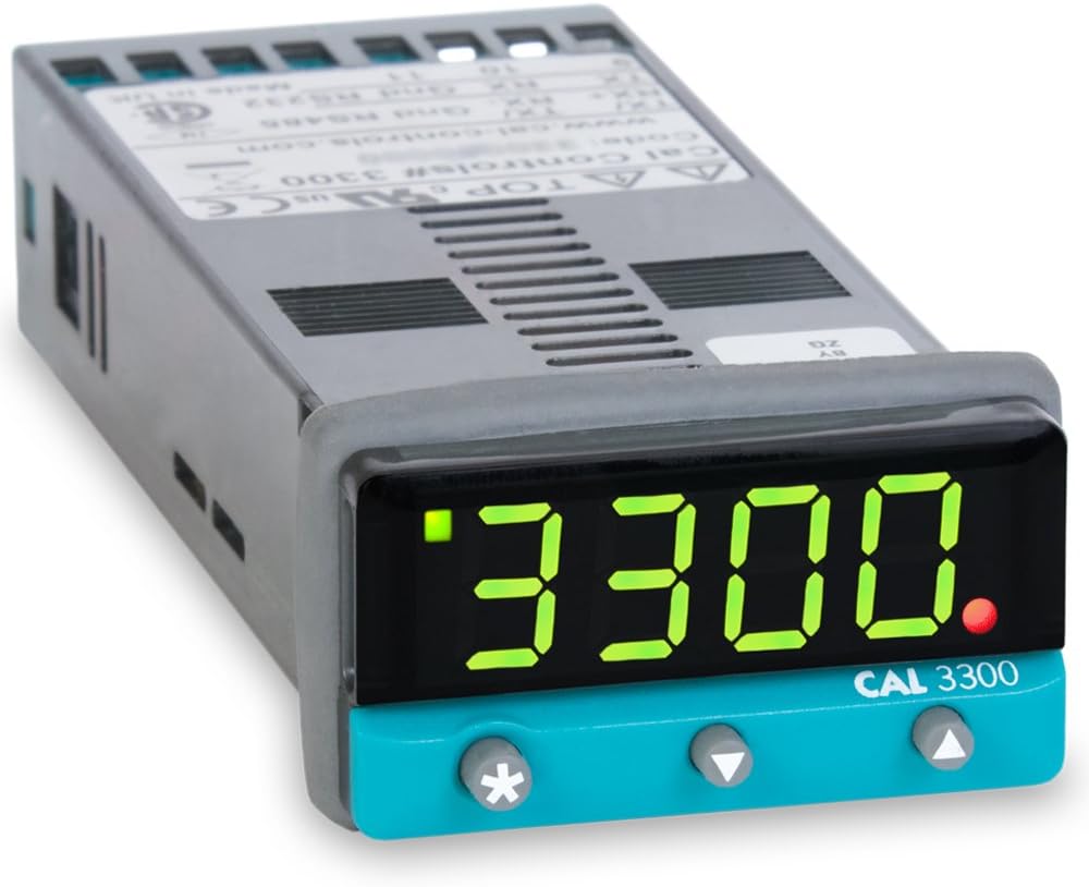 330000000 CAL 3300 Series 1/32 DIN Temperature Controller, 100 to 240 VAC, SSR Driver and Relay Outputs