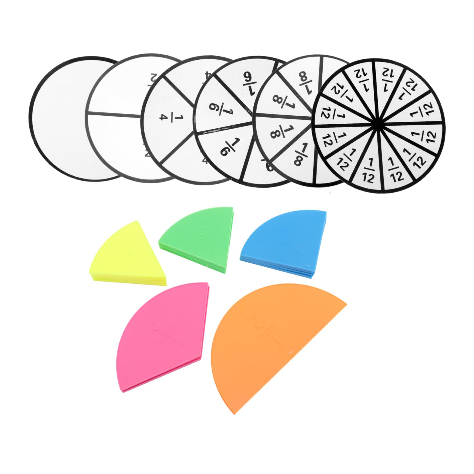 SHINEOFI Ensemble Magnétique De Cercles De Fractions 7.80 Pouces Matériel Pédagogique Pour Tableau Fractions Aimantées Apprentissage Interactif En Classe Et À La Maison