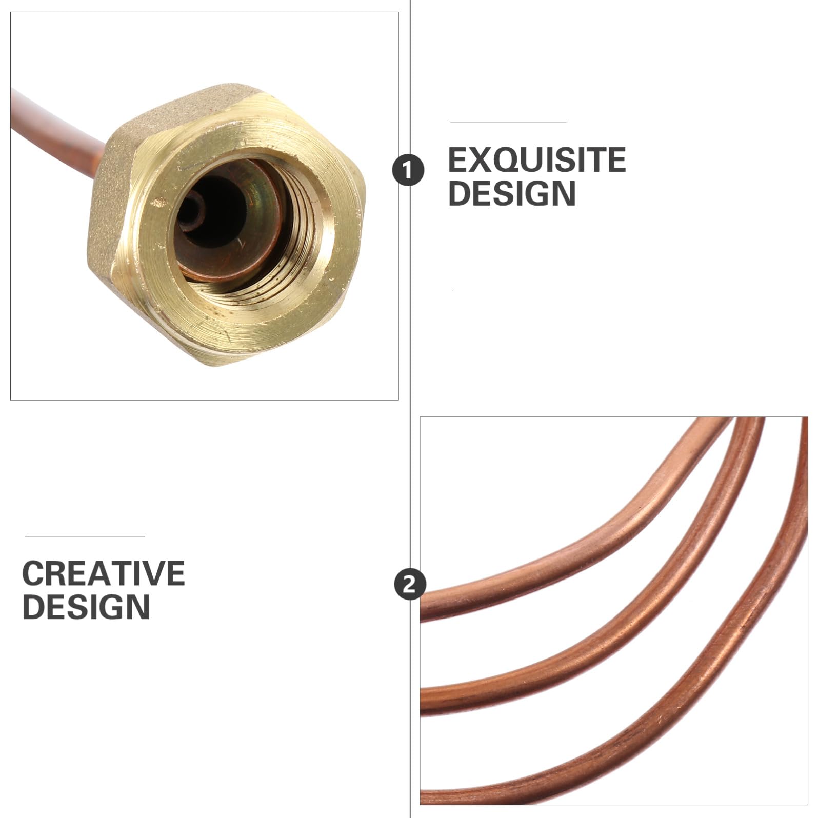 OSALADI Conector Tubo Capilar De Cobre Espiral -900m 90 Cm Para Refrigeración y Mantenimiento De Aire Acondicionado Alta Resistencia a Temperatura y Corrosión