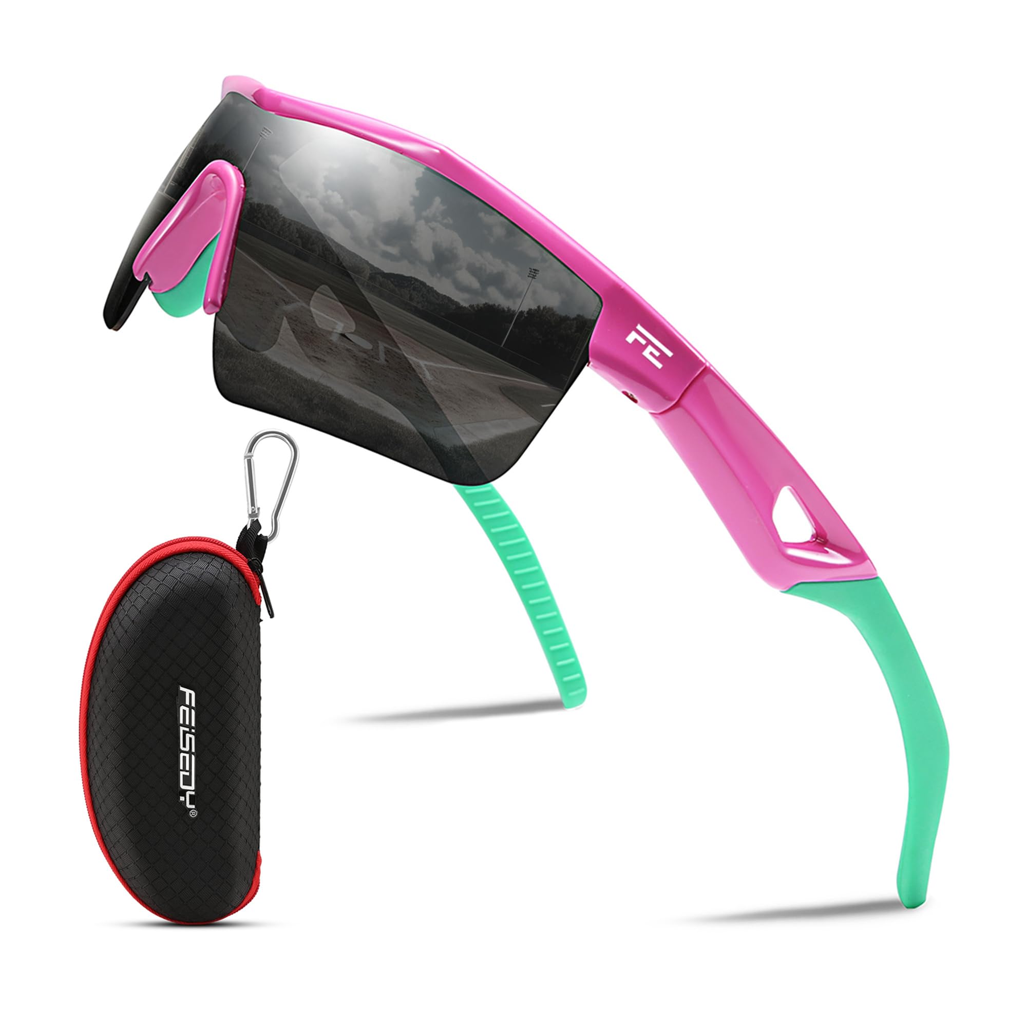 FEISEDY Kids Polarized Sports Sunglasses, TR90 UV400 Baseball Cycling