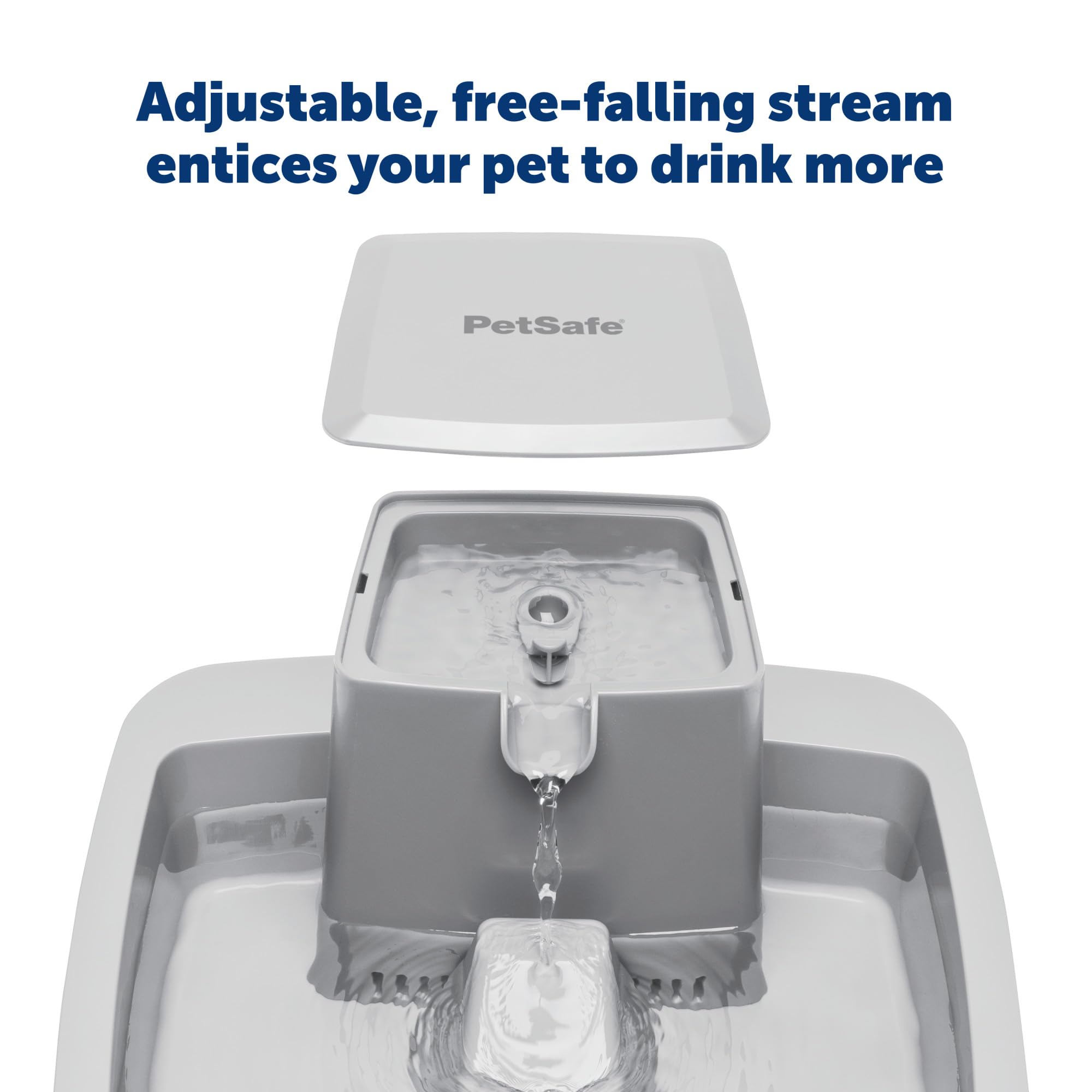 PetSafe Oasys 1/2 Gallon Pet Fountain - Cat & Dog Hydration Station with Free-Falling Water Stream & Customizable Flow - Encourages Hydration & Protects Sensitive Whiskers - 1/2 Gallon: 2 gallon 2 Gallon