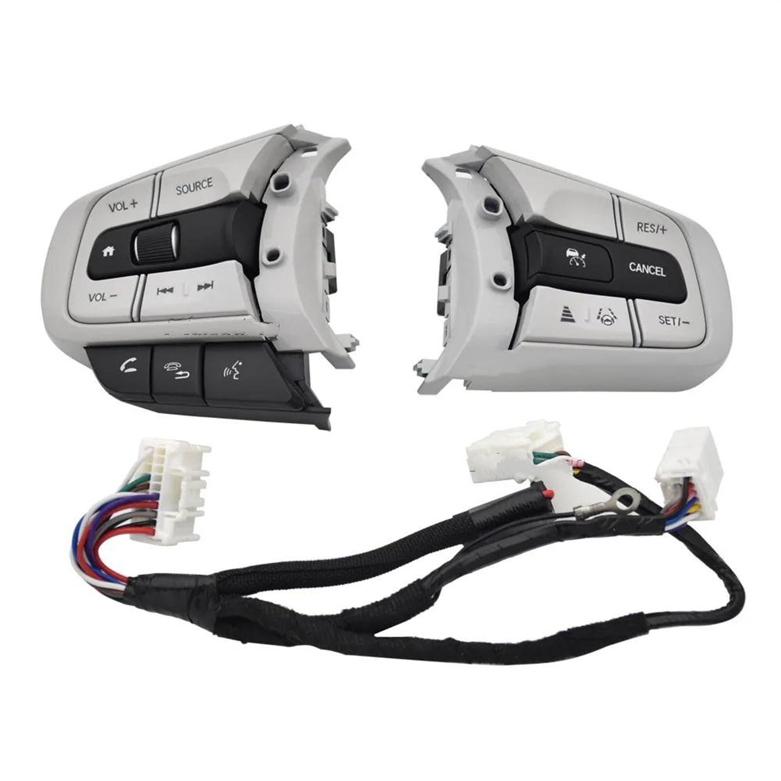 Compatibile con Jazz per Fit 2020 2021 Auto Cruise Control Interruttore del Volume Pulsante al Volante Ricambi Auto Retroilluminazione Bianca Accessori Interni Pulsanti Volante Auto