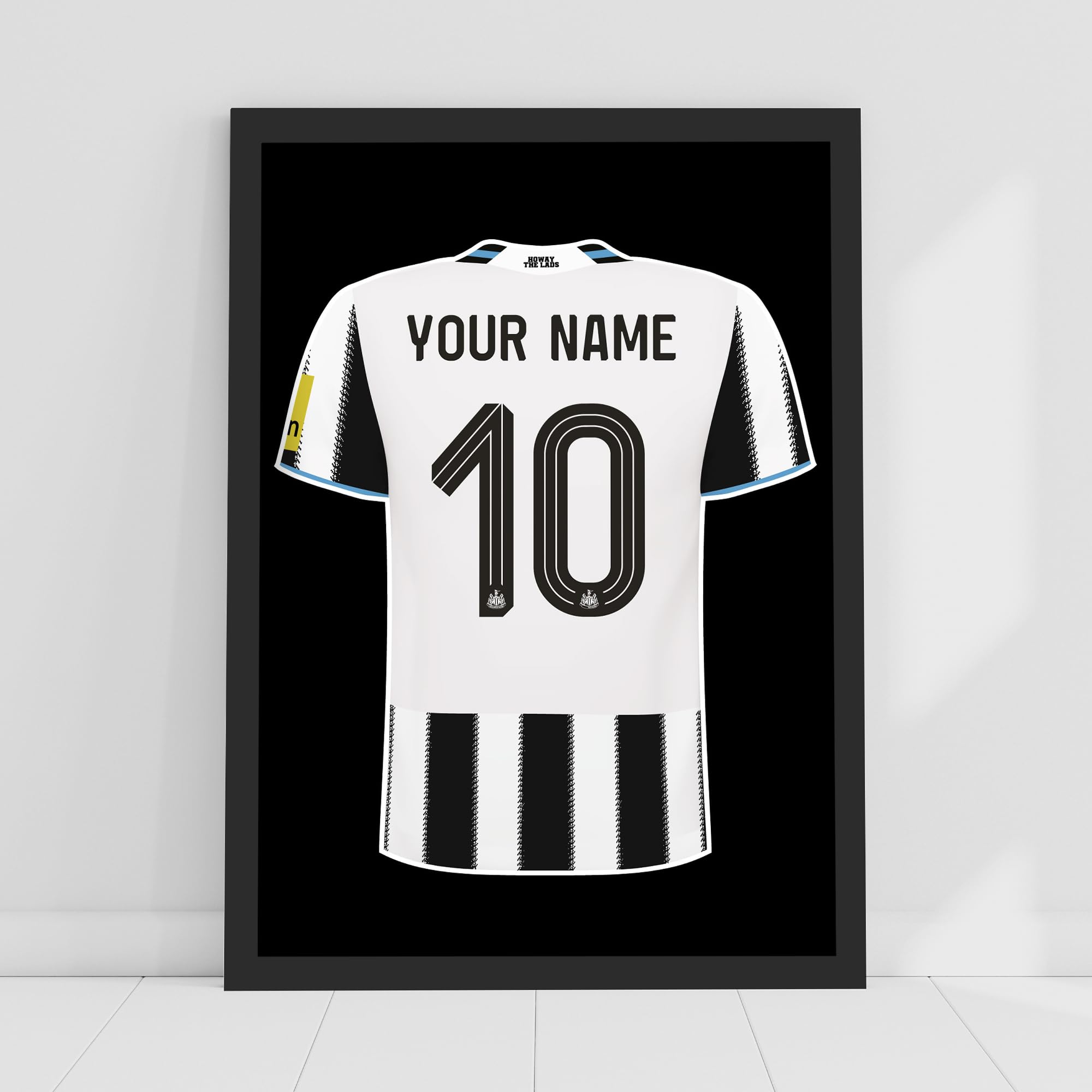 Themed Newcastle United FC Print - 25-26 Personalised Shirt Design Poster Football Wall Art (21cm x 29.7cm - A4)