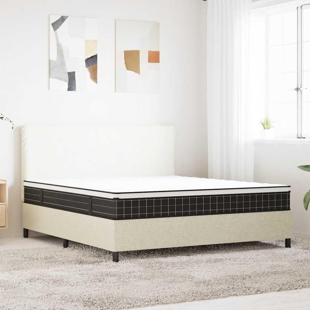Materac ze sprężynami bonnellowymi, średni, 160 x 200 cm, oddychający materiał, wygodne doznania podczas snu na podwójnym łóżku, trwałe wsparcie, pochłania hałas