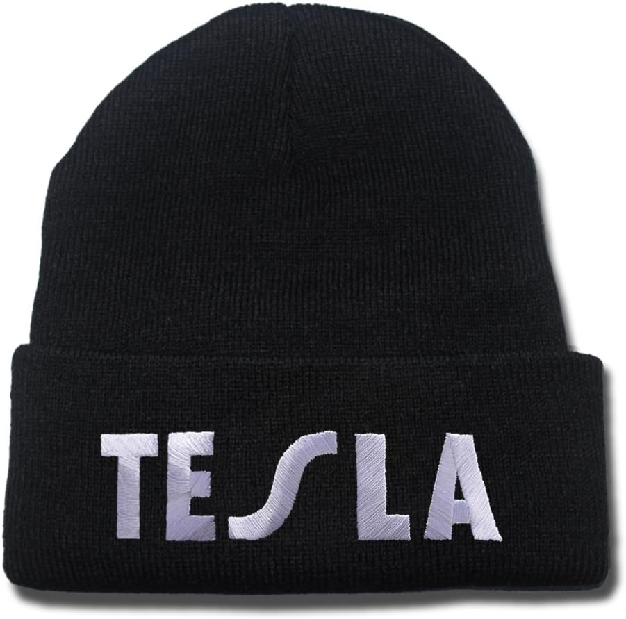 Tesla Band Logo Beanie Fashion Unisex Embroidery Beanies Skullies Knitted Hats Skull Caps