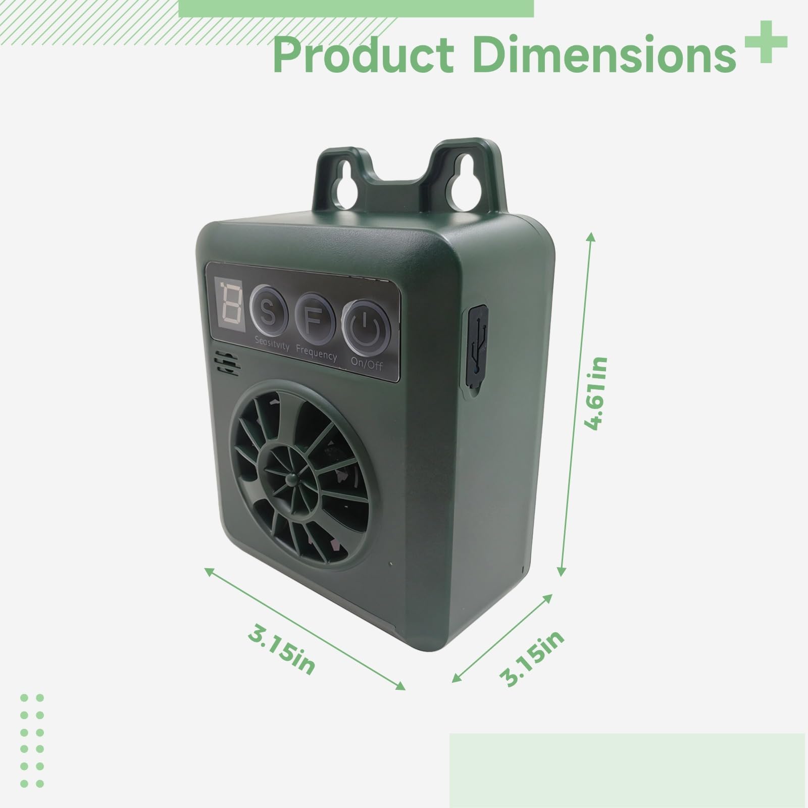 Dispositivo di controllo dell'abbaio del cane, silenziatore ultrasonico per cani con sensore attivato dal suono, 4 frequenze regolabili, portata effettiva di 50 ft / 15 metri, impermeabile