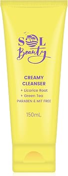 Sol Beauty Creamy Face Cleanser Gentle Hydrating Wash Hyaluronic Acid 150ml