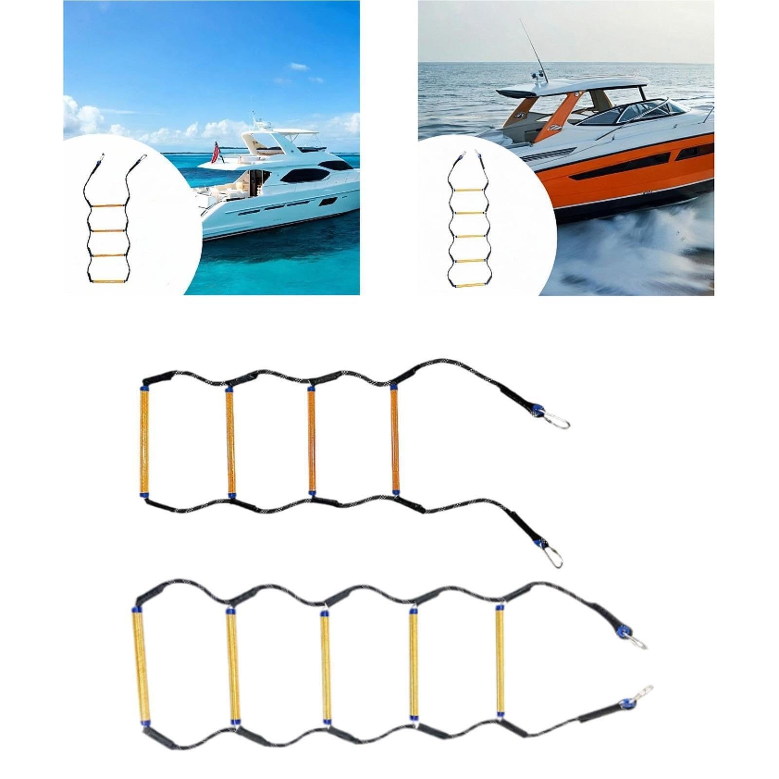 Boat Rope Ladder 1 pz Scala di Corda for Barca Arrampicata Portatile Canoa Barca da Pesca a Vela
