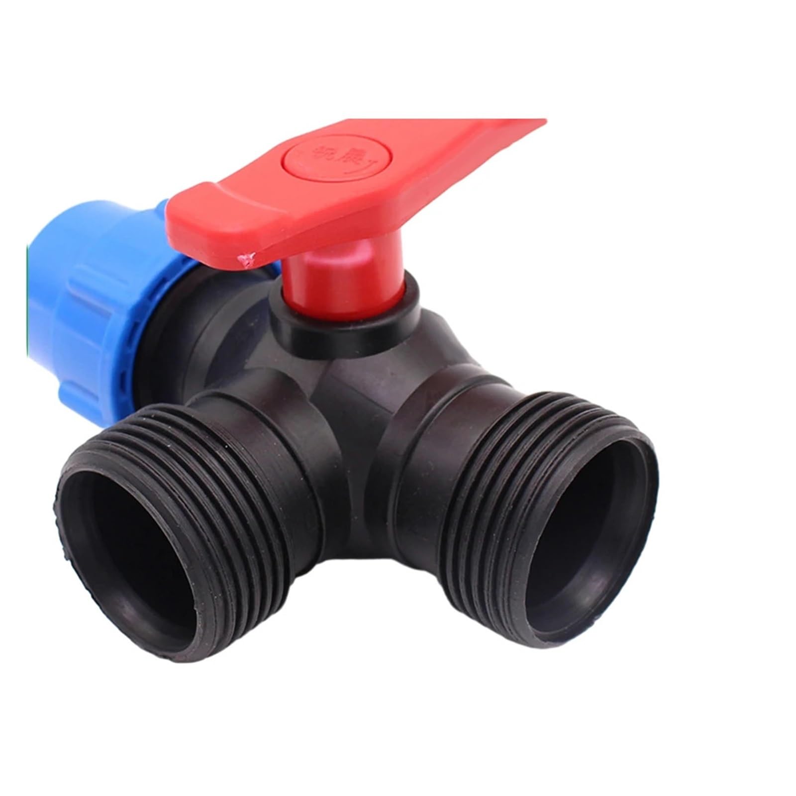 Vanne à boisseau sphérique 3 voies en PE de 25 mm, séparateur d'eau du robinet, connecteur rapide en plastique, raccords de tuyauterie d'irrigation(50mm)