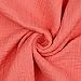 VmG-Store Tessuto in mussola Double Gauze Öko-Tex + certificato GOTS, tinta unita, venduto al metro su 40 colori, 100% cotone (018 I corallo, 200 x 135 cm)