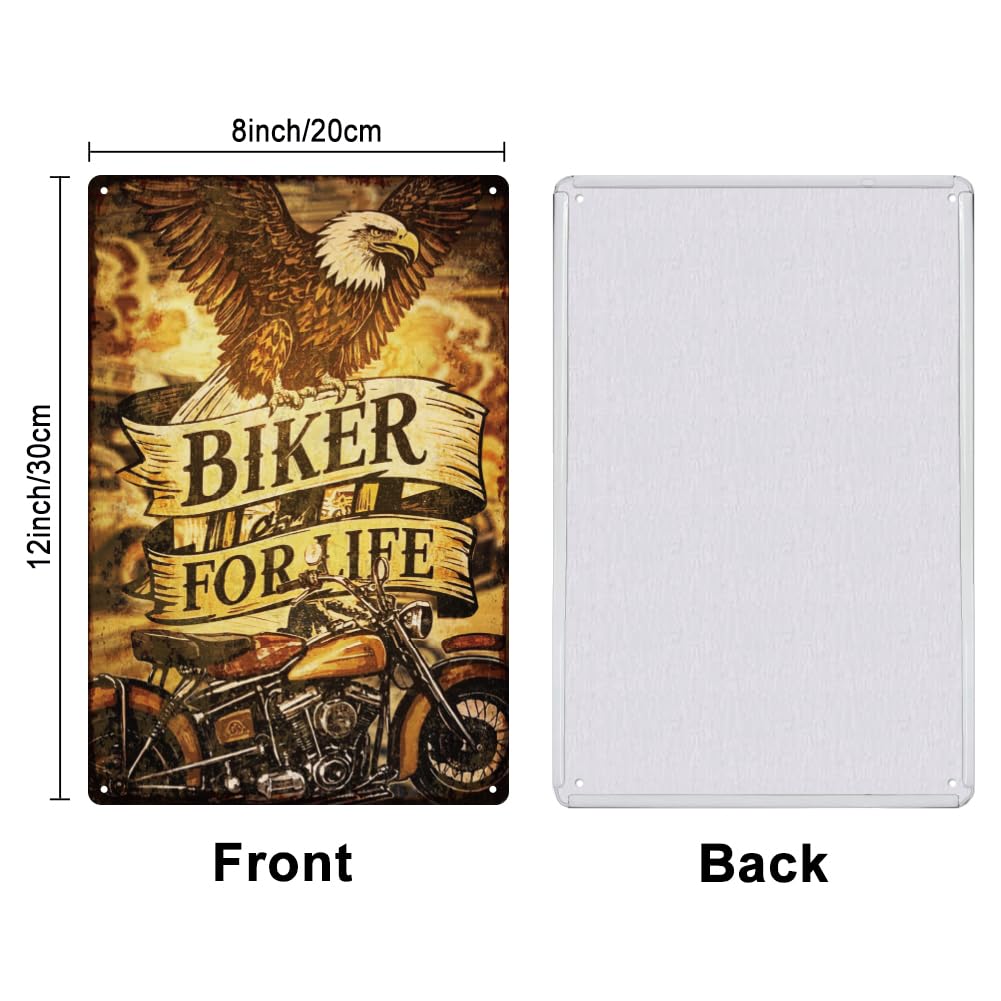 Targa in metallo con scritta Welcome Native American Eagle Welcome (20 x 30 cm), poster decorativo vintage da parete per la casa
