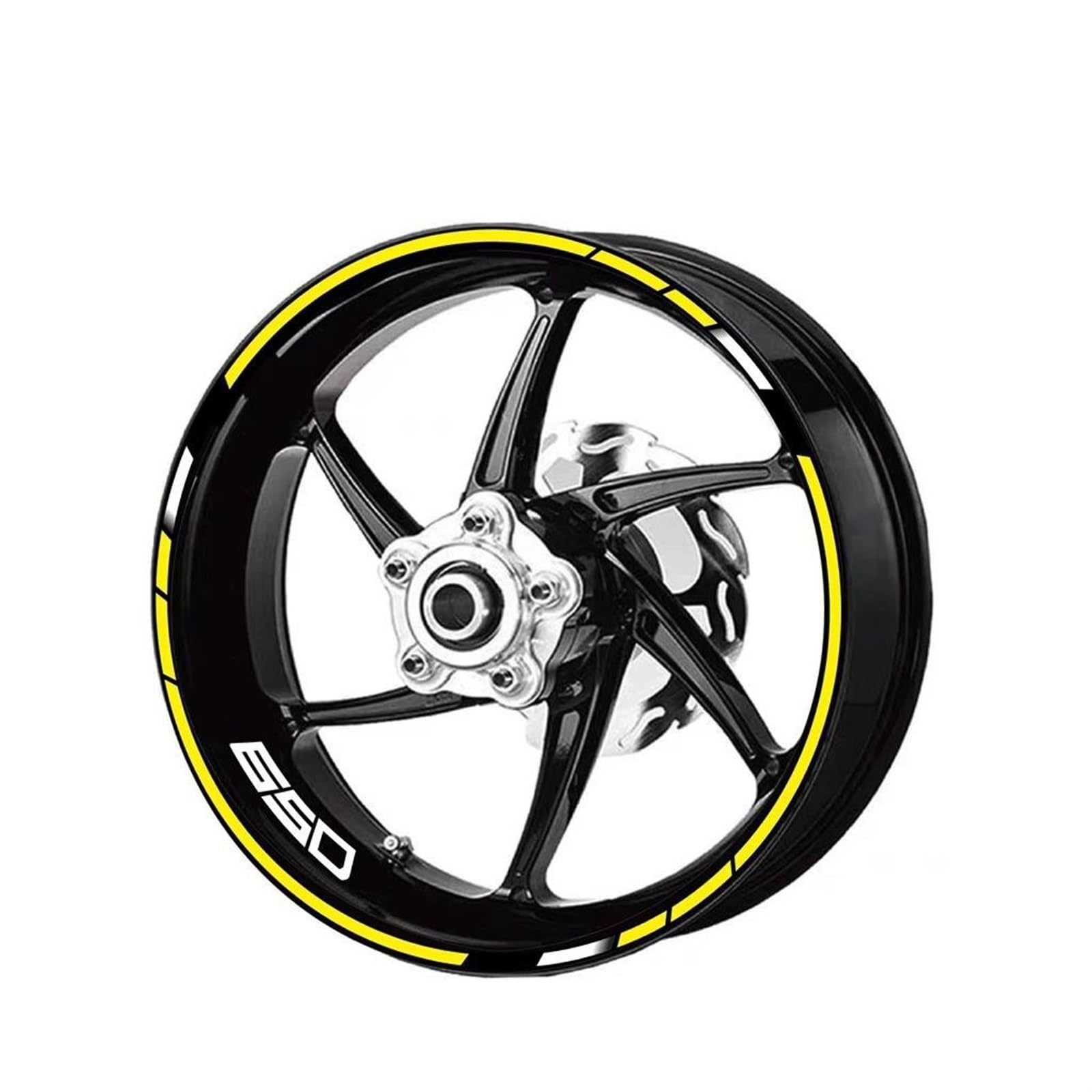 Motorcycle Reflective Rim Stripe Stickers Edge 1 Set for Kawasaki for Z650 for Z-650(Color2)