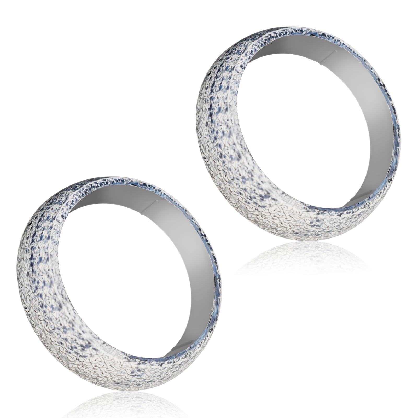 2.5inch/65MM Exhaust Manifold Gasket Seal Manifold Donut Leakproof Muffler Flange Gasket, Graphite Construction Donut Gaskets Seal Muffler Ring Prevent Leaking Between Exhaust Pipe and Manifold