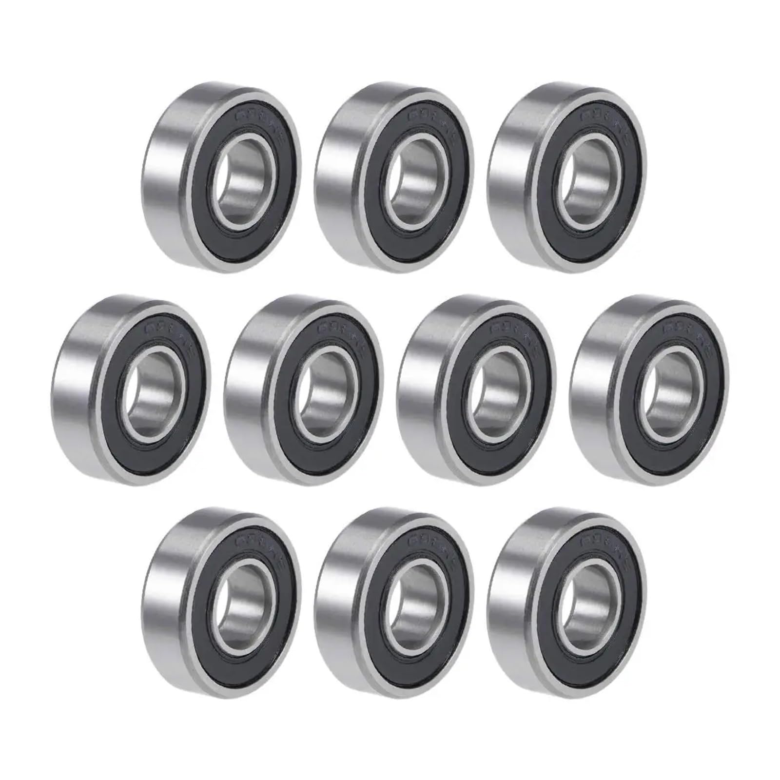 10 sztuk Łożyska kulkowe z głębokim rowkiem 688rs 684 685 686 687 688 689 ZZ RS 2RS Longboard Wrotki Łożyska tulejowe z gumowym uszczelnieniem(-2RS Black,687 7X14X5MM_10PCS_ABEC-3)