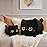 Mewaii Black Cat Plush, Cute Cat Plushies Toy, Soft Kitten Plushie Cuddle Pillow, Anime Plushie Doll, Cute Stuff Toys Gift for Girls, Boys and Males (16 Inch)