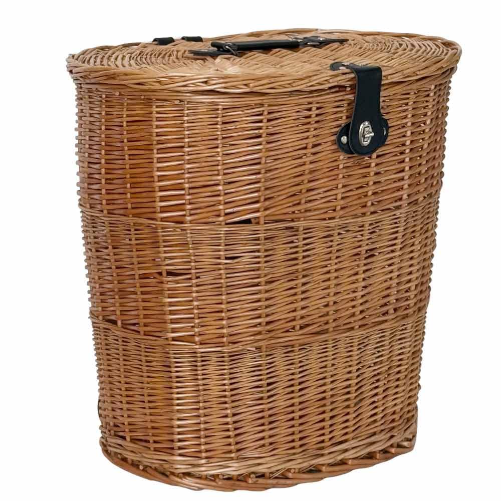 Gerla Zaino Vimini Grande con Coperchio e Tracolle 52x40 h51 Funghi
