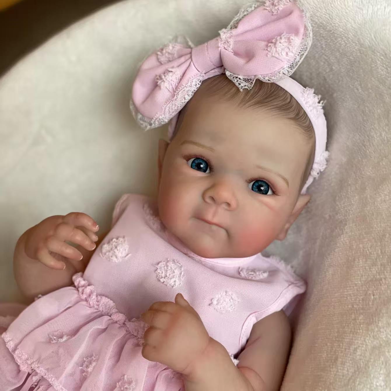 Reborn Puppe 18 Zoll Vollsilikon Neugeborene Babypuppe Realistische Puppe Authentisch Lebensechte Puppe Zubehör