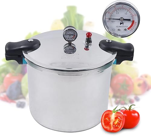 Miniatura 4 de NG NOPTEG - Olla a presión de 23 cuartos de galón, medidor de presión digital integrado, ollas a presión de aluminio a prueba de explosiones para
