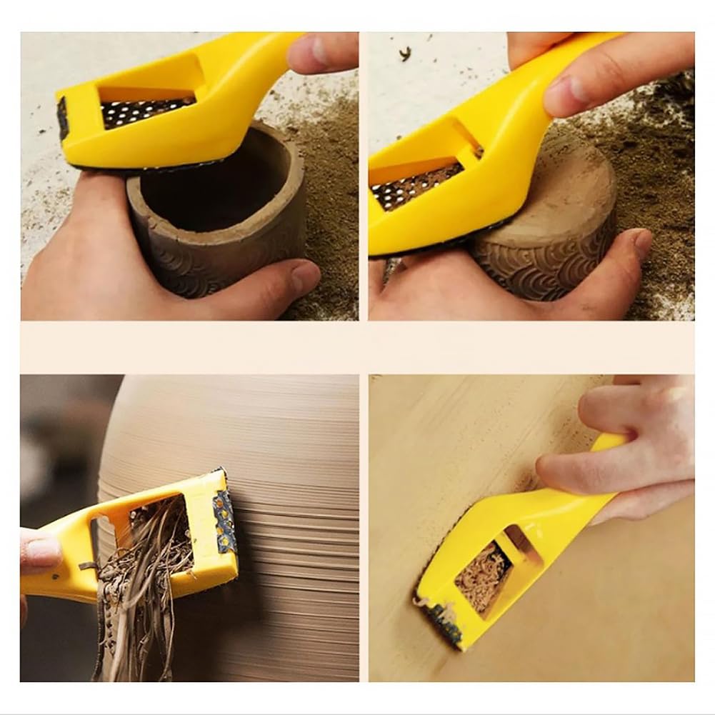 367023-STX Surform Shaver Tool 5 21 115 con cepillo de limpieza - Multifuncional Hand Rasp Plane Polish Shaper - Herramienta de afeitar de mano para esculpir arcilla de cerámica y tal