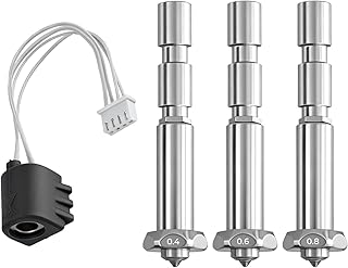 Hotend Kit für Kobra 3 Max, 3D-Drucker-Extruder aus Keramik mit 3 gehärteten Stahldüsen (0,4, 0,6, 0,8), High-Flow-Schnellwechsel-Hotend-Kit für Cobra 3 Max Combo