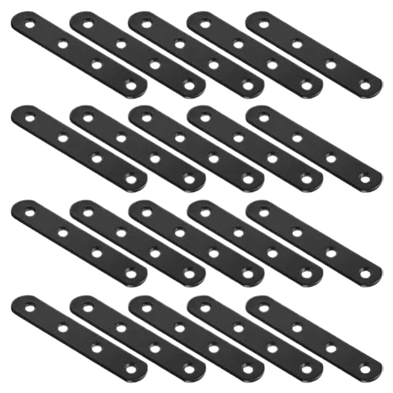 Zihdke One Color 20Pcs Straight Brackets 4 Inch Brace Flat Mending Plates, Repair Fixing Joining For Wood Furniture For Repairing