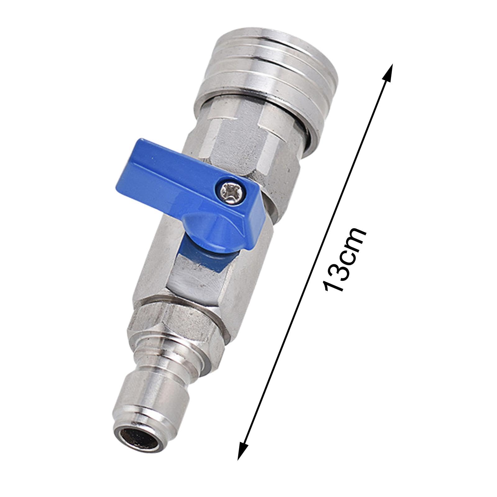 Raccordo Rapido per Valvola a Sfera Raccordi per Tubi Professionali Giunto per Tubi dell'Acqua Ad Alte Prestazioni Valvola a Sfera per Idropulitri, 3 di 8 Pollici