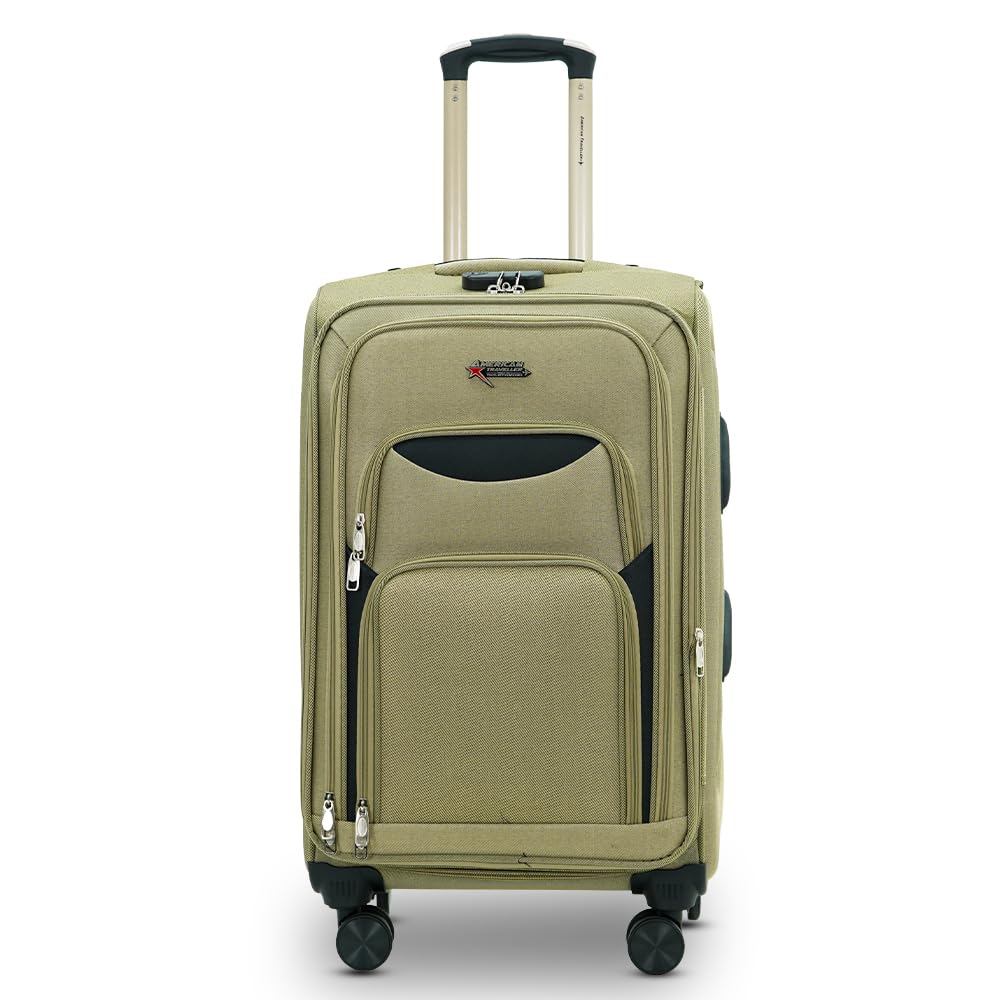 Embossed Cabin Soft Sided Check-in Luggage Trolley Bag-image-24