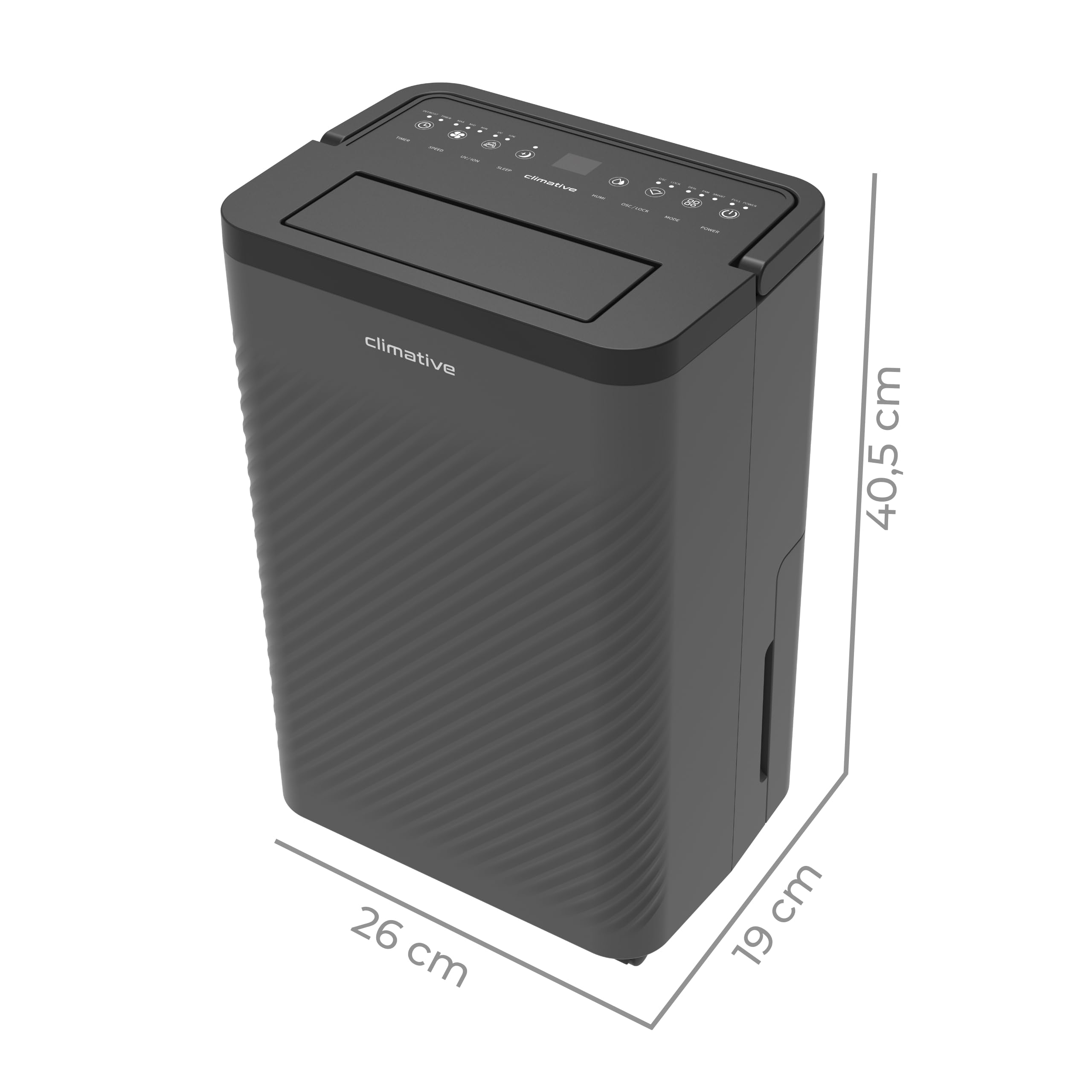 elektryczny osuszacz powietrza 12 l/24 h z filtrem HEPA i węglowym, WiFi Smart Home, oczyszczacz powietrza Nexi ION UV, osuszacz powietrza do domu, mieszkania, łazienki i salonu do 20 m²