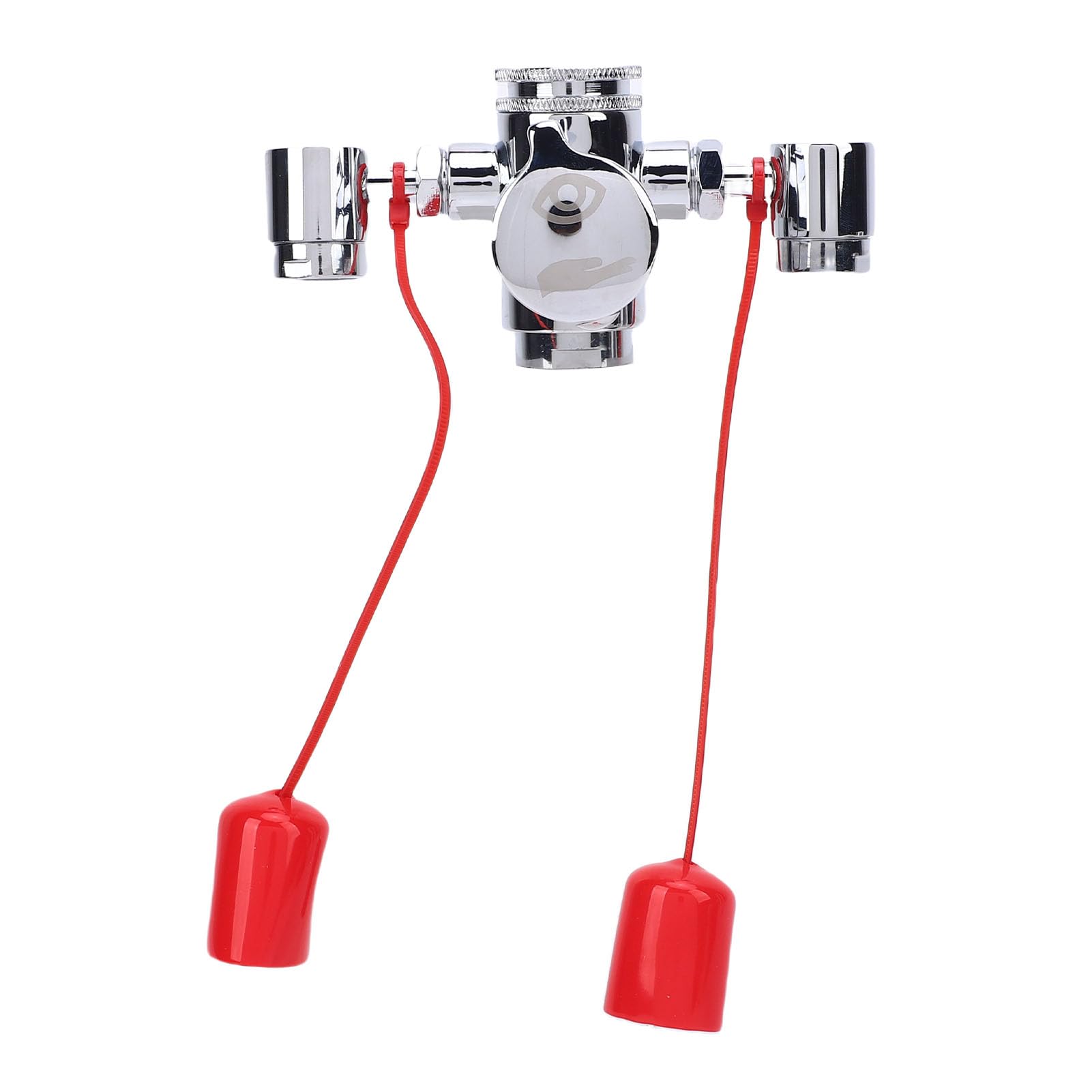 Acouto Messing Wasserhahn Montierte Augenspülstation mit 3 Adaptern für