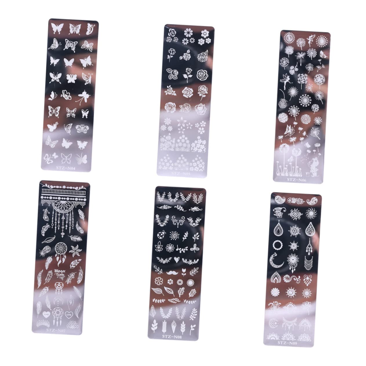 Healeved 18pezzi Piastre Per Stamping Unghie Inossidabile Con Motivi Di Fiori e Farfalle Di Template Per Nail Art Elegante e Creativo Per Manicure e Occasioni Speciali