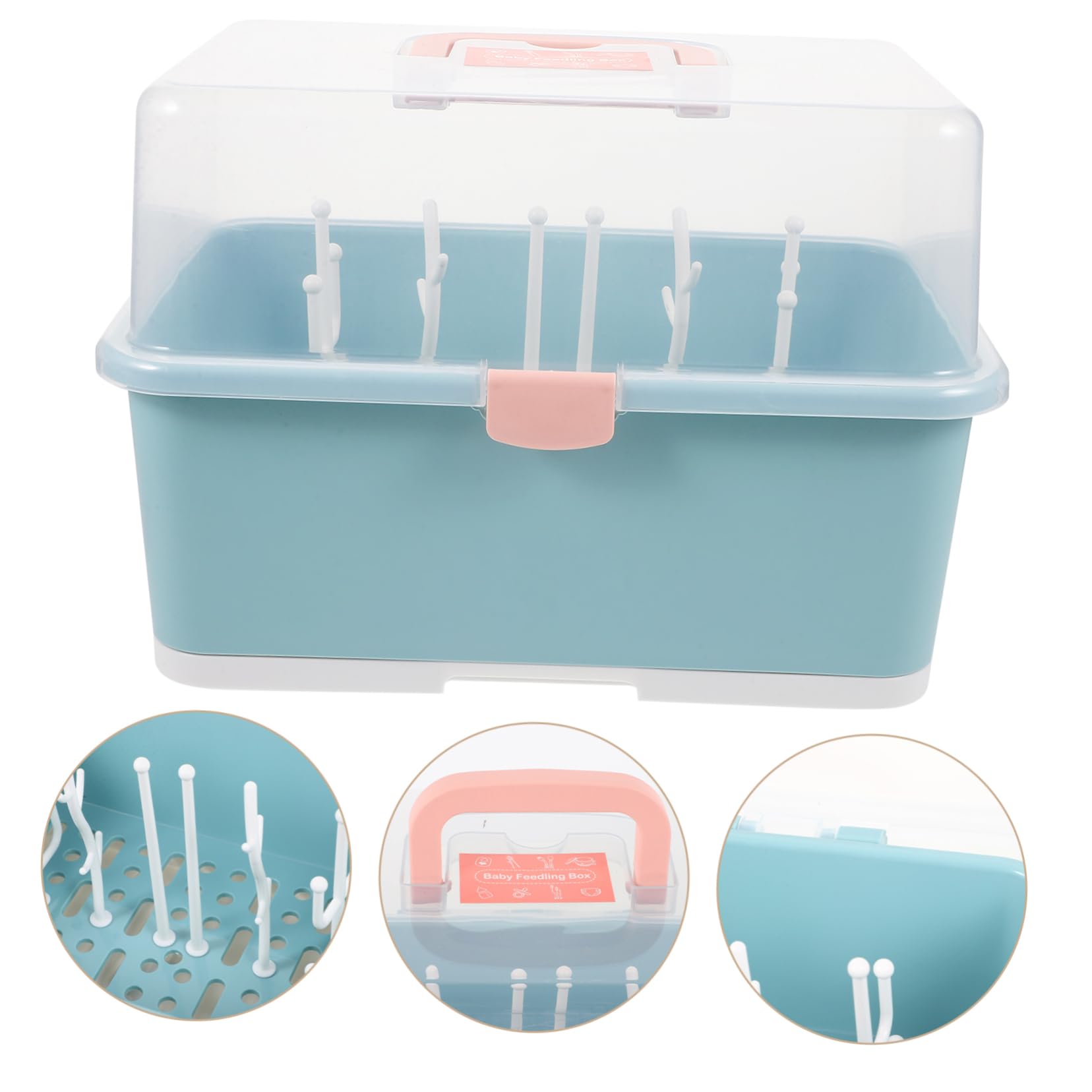 ORFOFE Große Trockenbox für Babyflaschen mit Abtropffunktion aus Pp, Grün | 1 Stück, Praktisch für Stillzubehör, zum Aufrechtstellen und Ordnen im Babybad